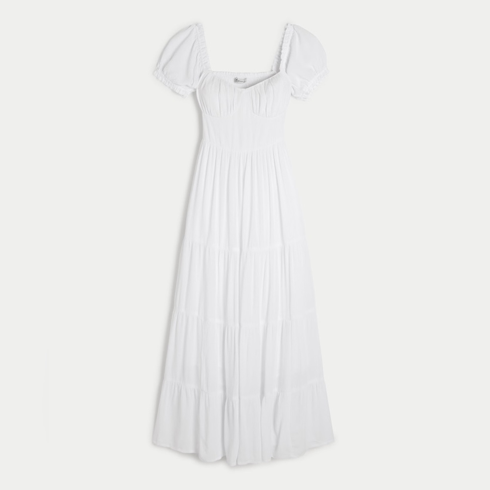 Hollister Open Back Short-Sleeve Maxi Dress